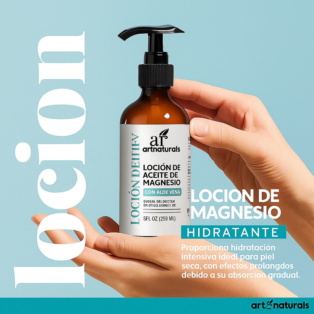 Set de aceite de magnesio en aerosol ArtNaturals (355 ml) + loción de masaje corporal (226 ml)