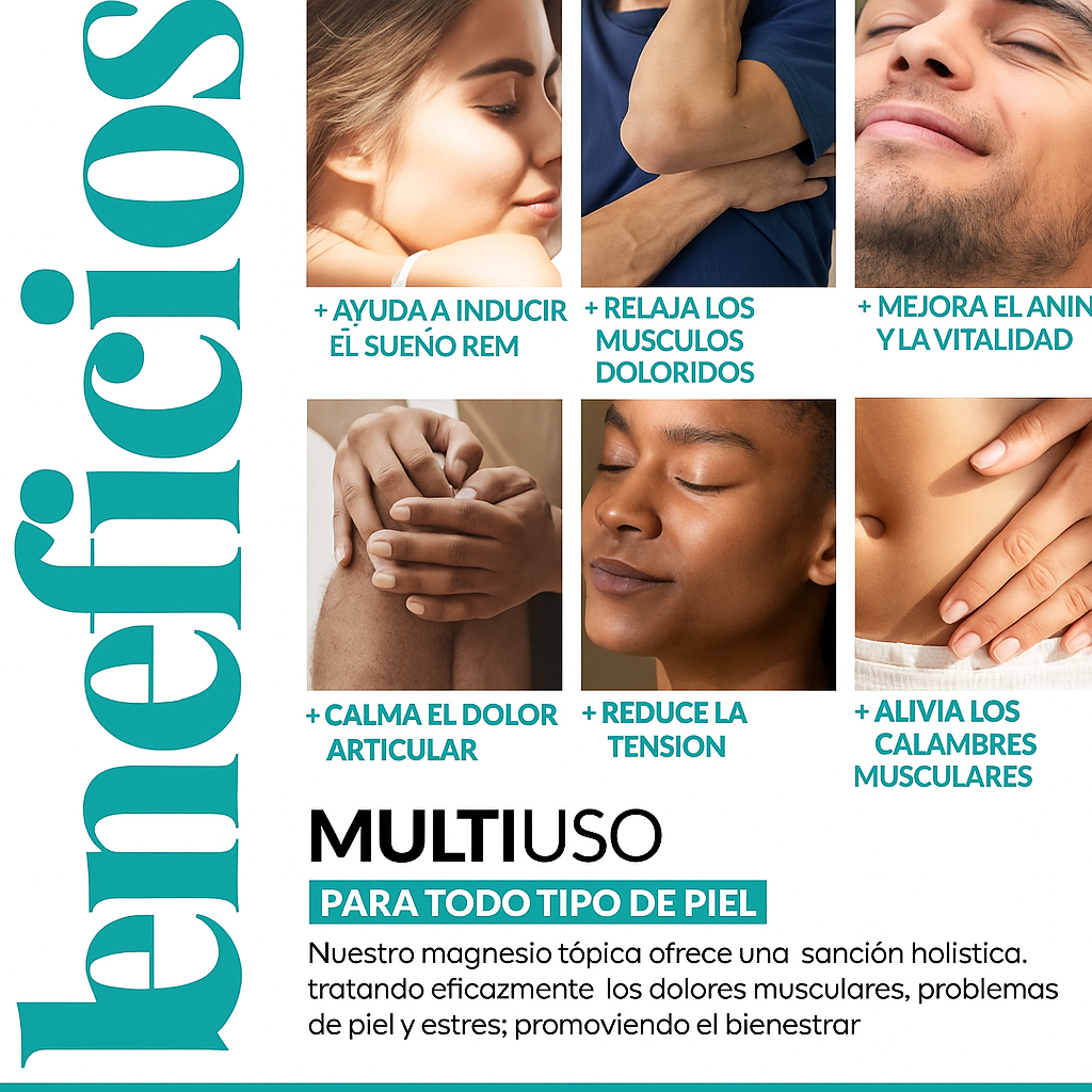 Set de aceite de magnesio en aerosol ArtNaturals (355 ml) + loción de masaje corporal (226 ml)